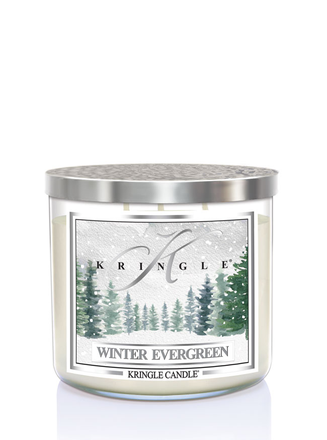 Kringle Candle TUMBLER Winter Evergreen 3-knôtová vonná sviečka (411g)