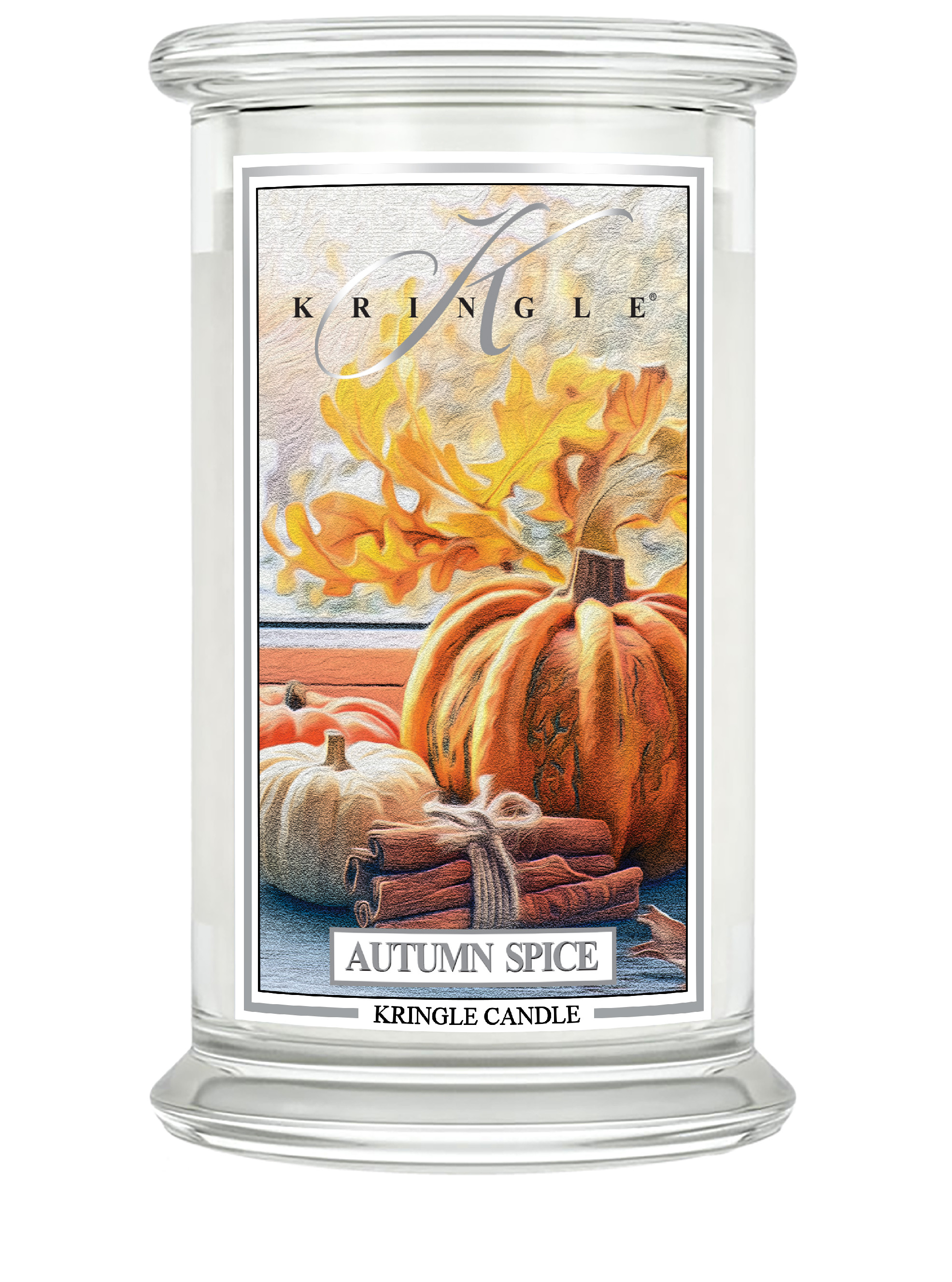 Kringle Candle Autumn Spice vonná sviečka veľká 2-knôtová (624 g)