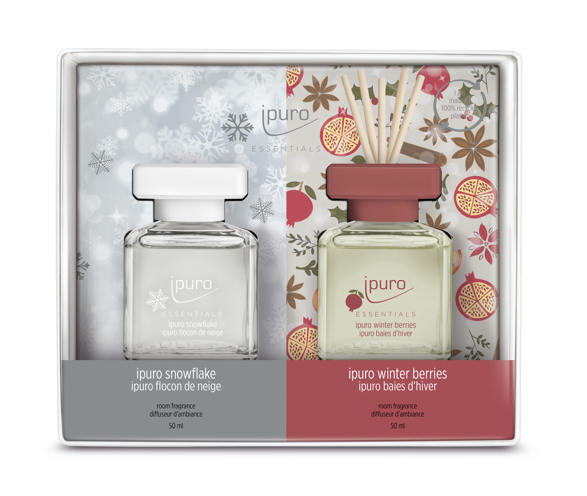 ipuro Essentials Snowflake & Berries 2x50ml difúzor v darčekovom balení