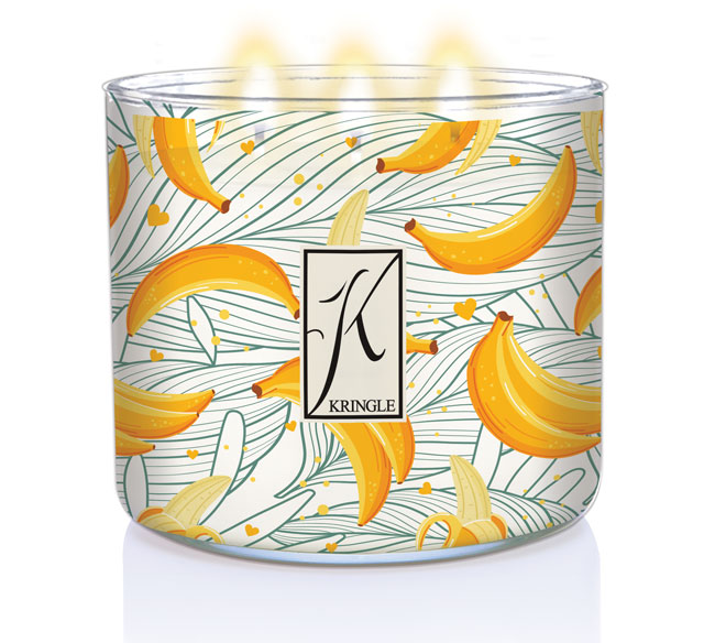 Kringle Candle TUMBLER Banana's Foster 3-knôtová vonná sviečka (411g)