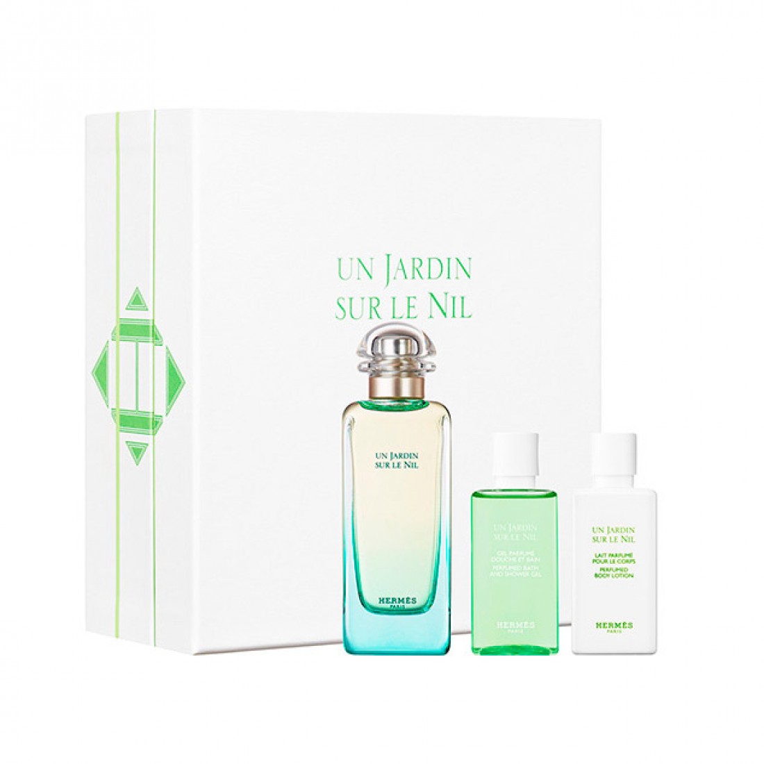 Hermes Un Jardin Sur Le Nil Darčeková sada, toaletná voda 100ml + telové mlieko 40ml + sprchový gél 40ml