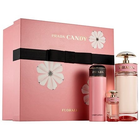 Prada Candy Florale Darčeková sada, toaletná voda 80ml + toaletná voda 7ml  + telové mlieko 75ml